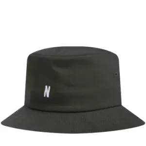Image of Norse Projects 'Twill' Bucket Hat Beech Green