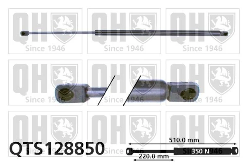 Image of QUINTON HAZELL Bonnet strut QUINTON HAZELL QTS128850