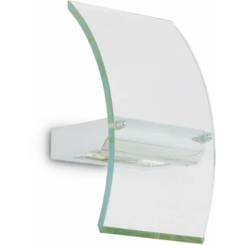 Image of Ideal Lux Audi-B - 1 Light Indoor Wall Light Glass