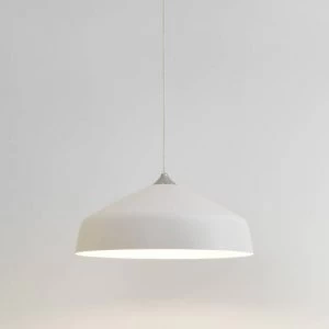 Image of 1 Light Large Dome Ceiling Pendant Matt White, E27