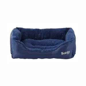 Image of Bunty Deluxe Medium Soft Dog Bed - Blue