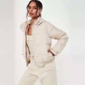 Missguided Hooded Puffer Jacket - Neutral