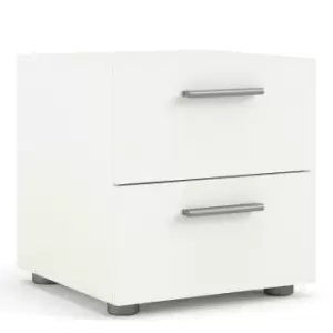 image of Pepe Bedside 2 Drawers In White Woodgrain