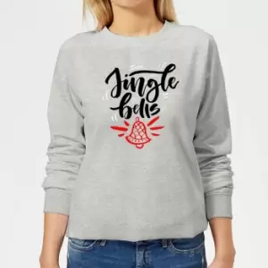 Image of jingle Bells Womens Christmas Jumper - Grey - L