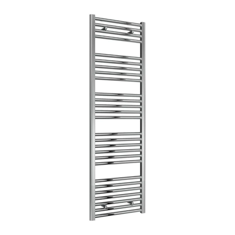 Image of Bathroom Kingdom Diva Chrome Straight Heated Towel Rail 1600x500 in Silver Silver Unisex
