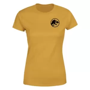 Image of Jurassic Park Black Logo Womens T-Shirt - Mustard - L