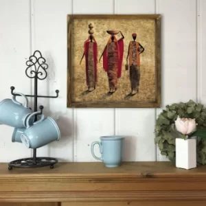Image of MZM422 Multicolor Decorative Framed MDF Painting