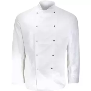 Image of Dennys Mens Long Sleeve Chefs Jacket / Chefswear (Pack of 2) (M) (White) - White