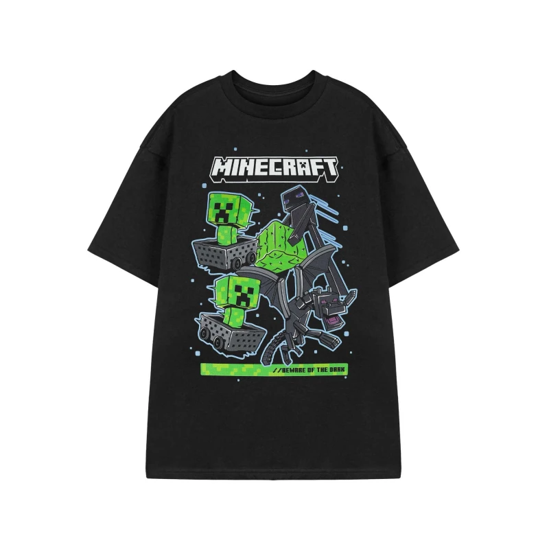 Image of Minecraft Minecraft Men Short Sleeved T-Shirt in Black Size: 3X-Large Black XXXL Male 5063203930142