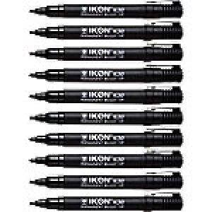 Image of Permanent Marker K30 Bullet 2mm Black 10 Pieces