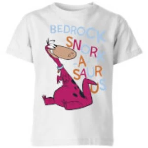 image of The Flintstones Bedrock Snork-A-Saur-Us Kids T-Shirt - White - 11-12 Years