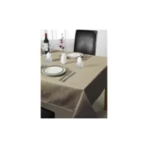 image of Emma Barclay Chequers Tablecloth, Latte, 52 x 70 Inch