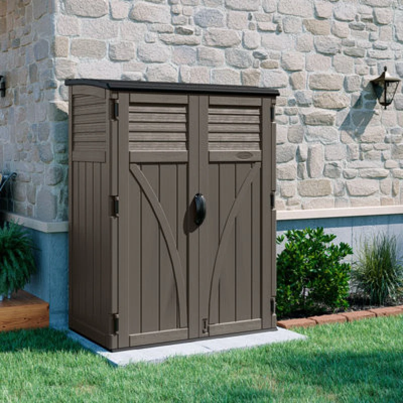 Image of Suncast Aston Large Storage Cabinet - Stone Grey BMS5700SB