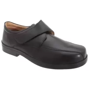 Image of Roamers Mens XXX Extra Wide Touch Fastening Tramline Casual Shoes (10 UK) (Black)