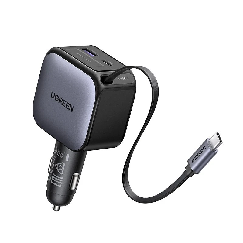 Image of Ugreen 90W CARCHARGE W RETRACT USB-C CABLE
