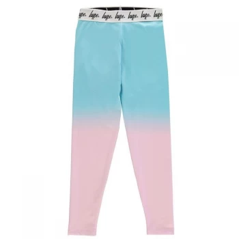 image of Hype Pink Blue Fade Kids Leggings - Pink/Blue