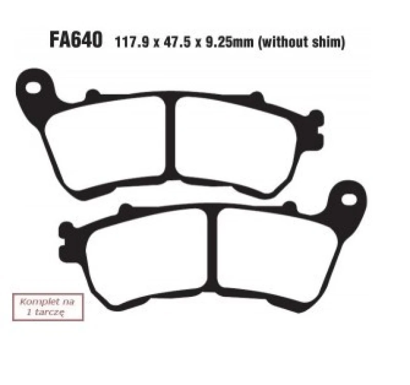 Image of EBC Brakes FA640V Brake pad set Brake Pad Set,disc brake (402)