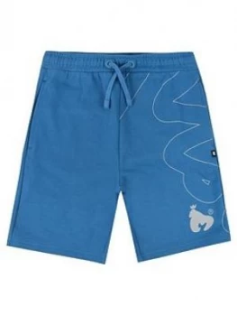 Image of Money Boys Massive Signature Jersey Short - Blue, Size 9-10 Years