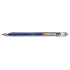 image of Pilot G107 Gel Ink Pen Ergonomic Grips 0.7mm Tip 0.5mm Line Blue Pack of 12 Pens