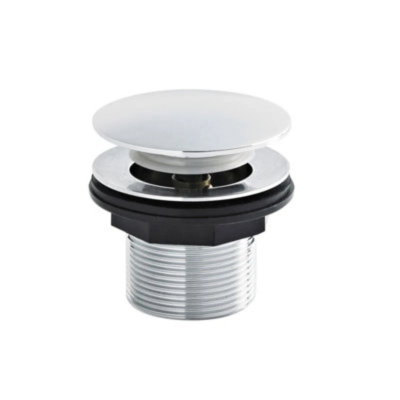 Image of Balterley Bath Push Button Waste No Overflow for Baths upto 25mm Thick Chrome Silver unisex