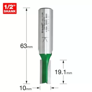 Image of Trend CRAFTPRO Two Flute Straight Router Cutter 10mm 19.1mm 1/2"