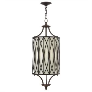 Image of 3 Light Ceiling Pendant Victorian Bronze, E14