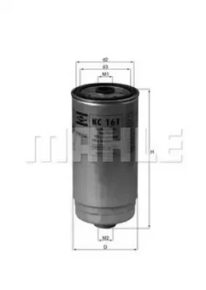 Image of Fuel Filter KC161 72358510 by MAHLE Original