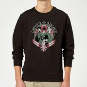 Image of Captain Marvel Take A Risk Sweatshirt - Black