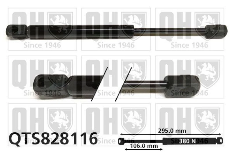Image of QUINTON HAZELL Bonnet strut QUINTON HAZELL QTS828116
