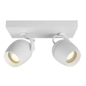 image of Preston Modern Twin Ceiling Spotlight Bathroom - 2xGU10 - IP44 - White