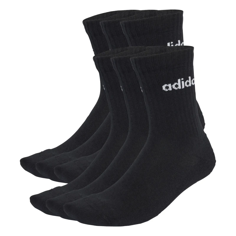 Image of Adidas Football Socks adidas Linear (x6) Noir Unisex 43/46