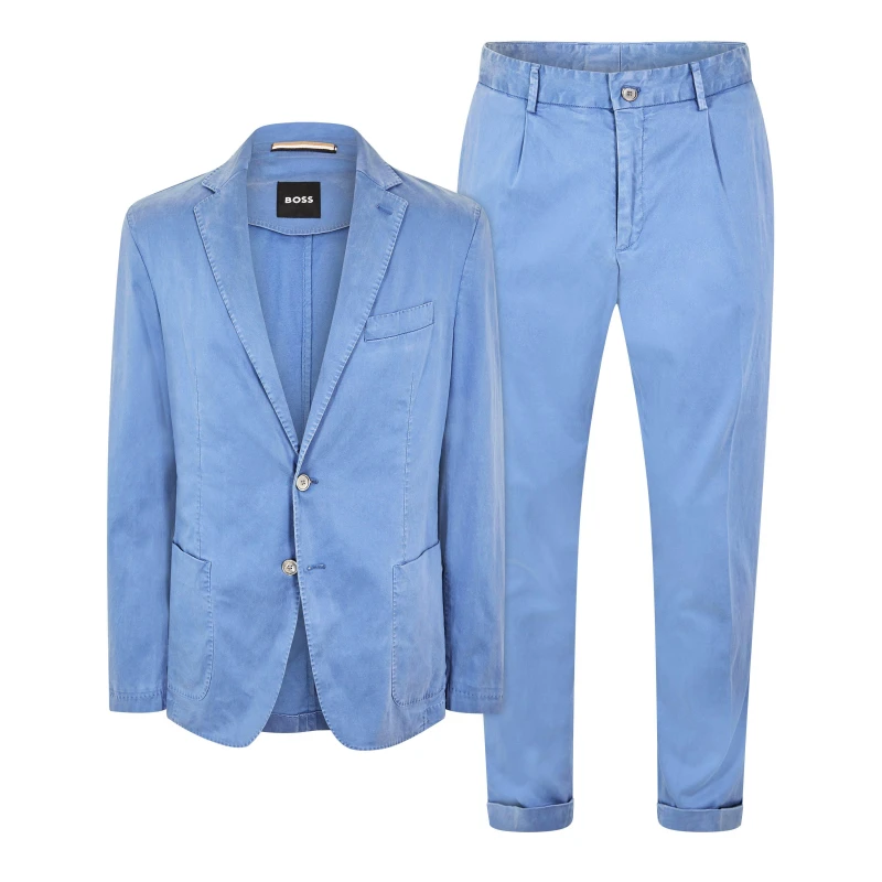Image of Boss Mens C-Hanry-2Pcs-D-241F Suit Open Blue male 36 (46)