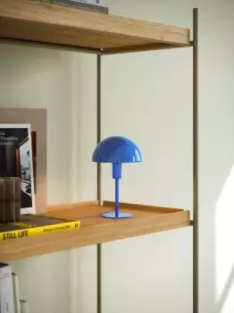 Image of Ellen Indoor Bedroom Living Dining Office Mini Table Lamp Light in Blue (Diam) 16cm