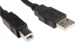 Image of Roline 11.02.8808 USB Cable, 2.0 A Plug-B Plug, 0.8M, Blue