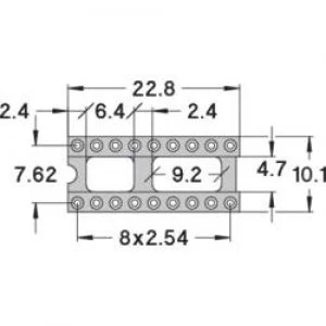 Image of IC socket Contact spacing 7.62mm Number of pins 18 Preci Dip