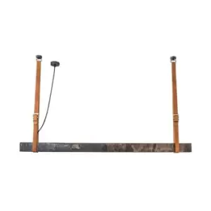 Image of Larissa Oikos Line Bar Light LED 45W Old Steel-Leather