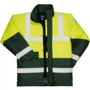 Image of Portwest - S466YGRL - sz L Hi-Vis Contrast Traffic Jacket - Yellow/Green - Yellow/Green