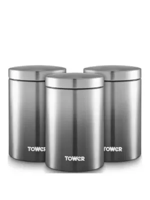 Image of Tower Infinity Ombre Set Of 3 Canisters - Grey