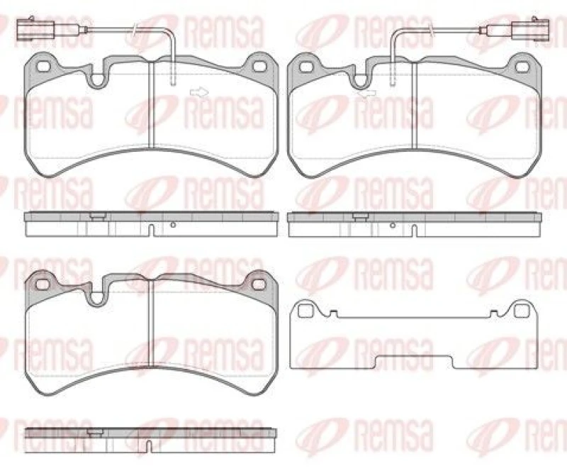 Image of REMSA Brake pad set REMSA 1192.24