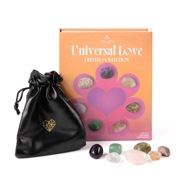 Image of Myga Universal Love Crystal Gift Set in Orange Orange Unisex