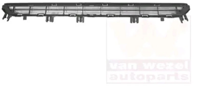 Image of VAN WEZEL 4076590 Bumper Grill Fitting Position: Front, without hole(s) for park distance control, Vehicle Equipment: for vehicles without park distan
