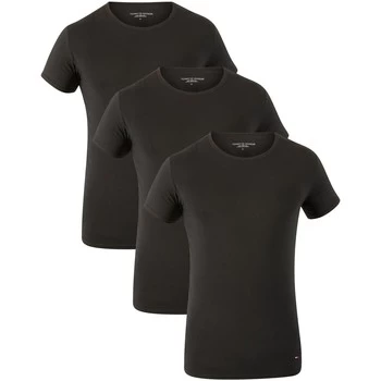 image of Tommy Hilfiger 3 Pack Premium Essentials T-Shirts mens T shirt in Black - Sizes UK S,UK M,UK L,UK XL