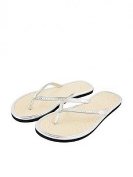 image of Accessorize Crystal Seagrass Flip Flops