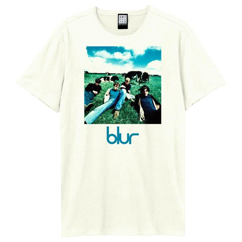 Image of Amplified Amplified Men Blur Leisure T-Shirt in White Size: X-Small White XS Male 5063377084313