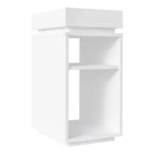 Image of Seconique Naples Storage Side Table - White