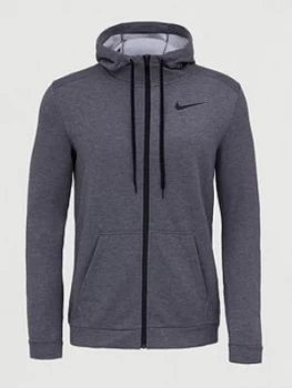 Image of Nike Dry Fleece Full Zip Hoodie - Charcoal