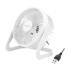 LogiLink USB Fan, 15.24cm 6", white