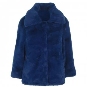 Image of Bardot Pia Fur Jacket - Cobalt BL
