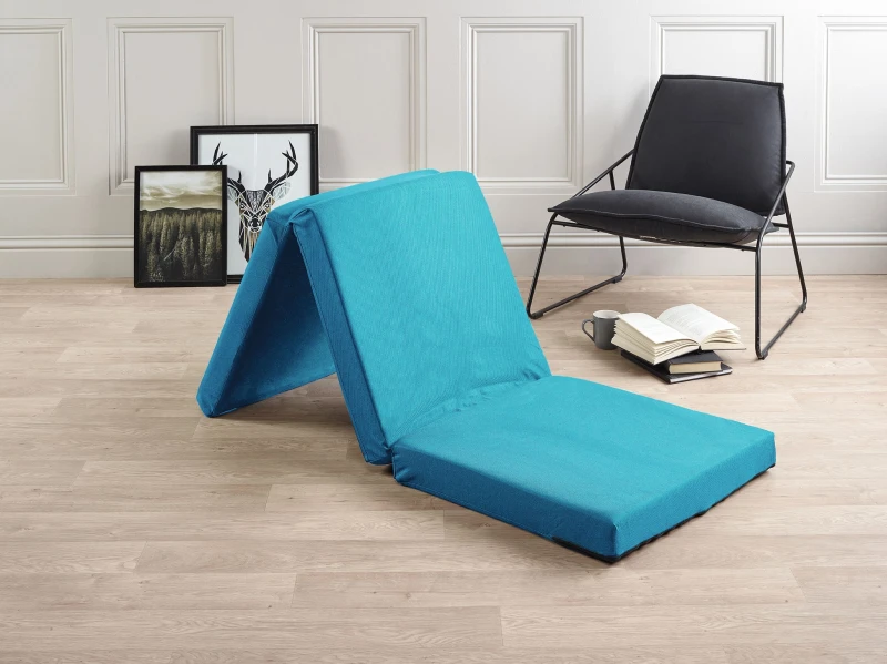 Image of Mattress Guru Badenia 3pcs Day Bed Futon Z Bed Folding Mattress Turquoise