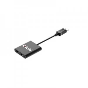 Image of club3D CSV-5200 2 ports DisplayPort splitter 1920 x 1080 p Black